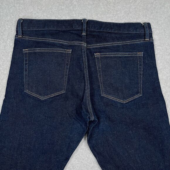 Uniqlo Jeans Mens 35 x 32 (34x31) Slim Straight Japanese Kaihara Selvedge Denim - Picture 9 of 14